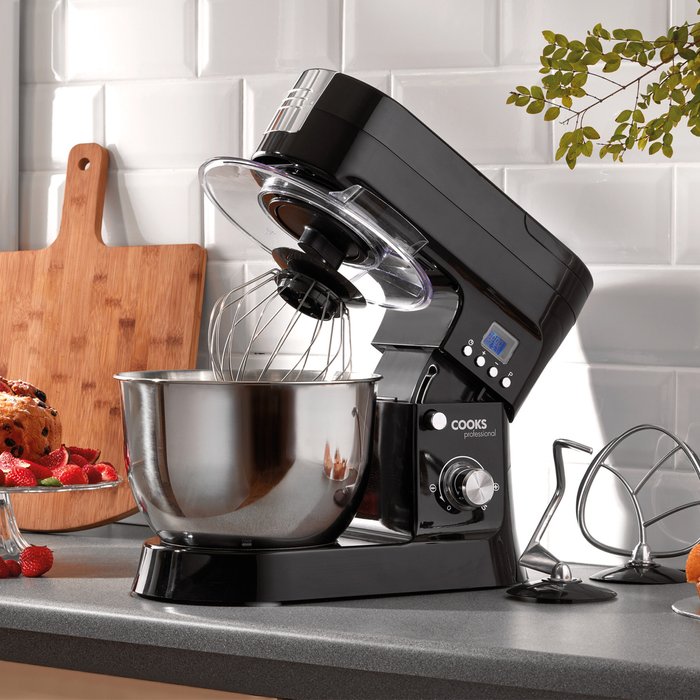 The Range | Cooks Professional Cooks Professional G1186 1200W Stand Mixer - Black Cooks Professional Cooks Professional G1186 1200W Stand Mixer - Black