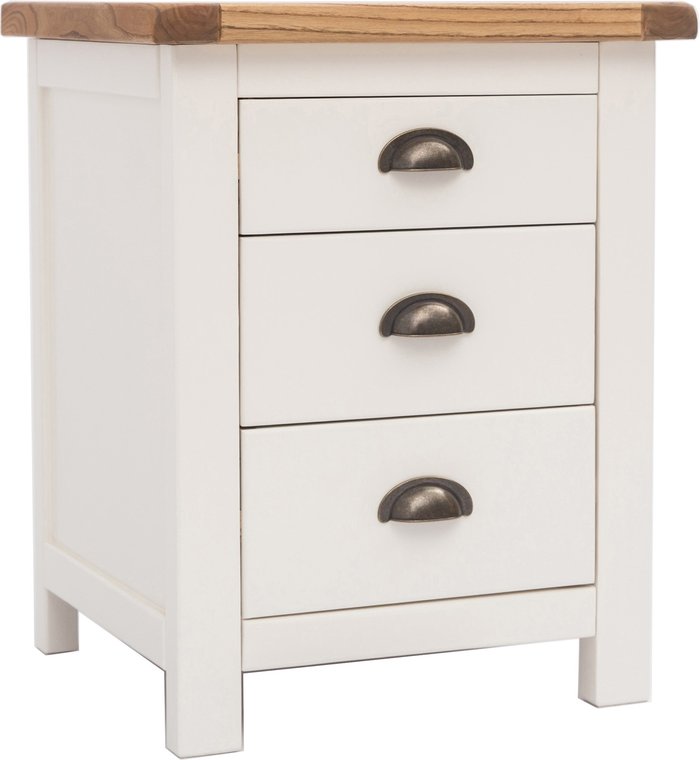 The Range | Cabinet Bits Lovere 3 Drawer Bedside Cabinet - Chrome Handle - Off White / Brass Cup Cabinet Bits Lovere 3 Drawer Bedside Cabinet - Chrome Handle - Off White / Brass Cup