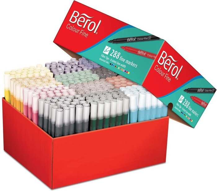 The Range | Berol Berol Colouring Pens Felt Tip Assorted Fine Point 0.6mm - Assorted 288pk / 288 Berol Berol Colouring Pens Felt Tip Assorted Fine Point 0.6mm - Assorted 288pk / 288