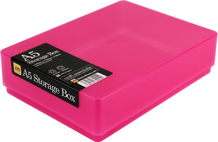 The Range | WestonBoxes A5 Plastic Craft Storage Boxes for Art Supplies, Paper and Card - Pink / 10 WestonBoxes A5 Plastic Craft Storage Boxes for Art Supplies, Paper and Card - Pink / 10