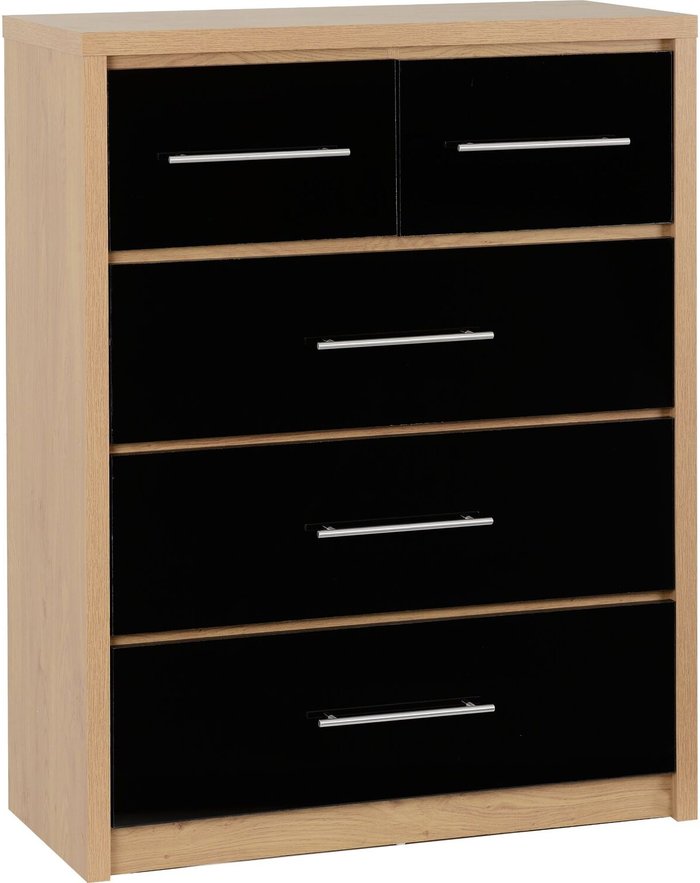 The Range | Seconique Seville 3 Plus 2 Drawer Chest - black Seconique Seville 3 Plus 2 Drawer Chest - black