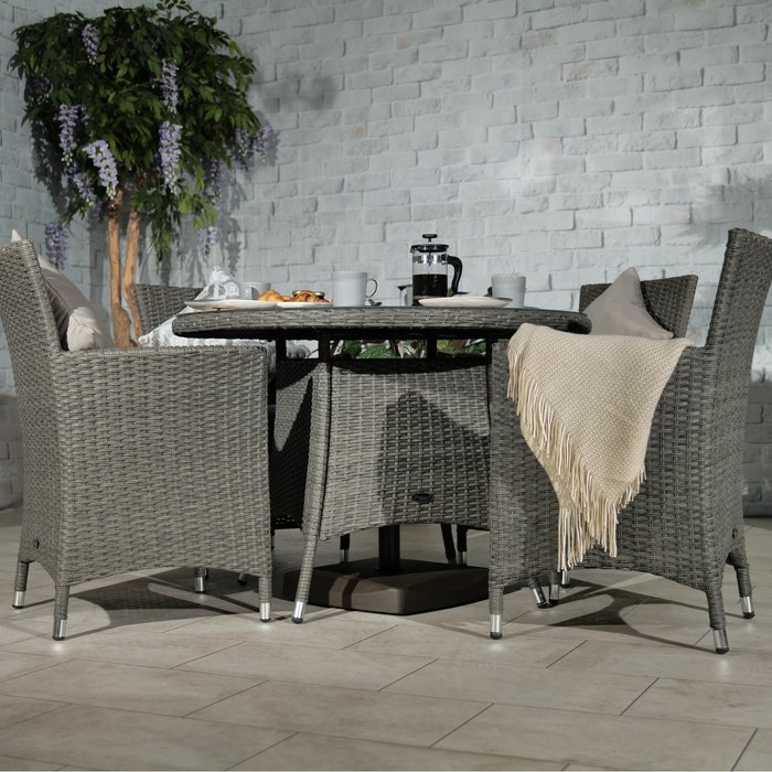 The Range | Royalcraft PARIS 4 Seater Dining Set - Grey Royalcraft PARIS 4 Seater Dining Set - Grey
