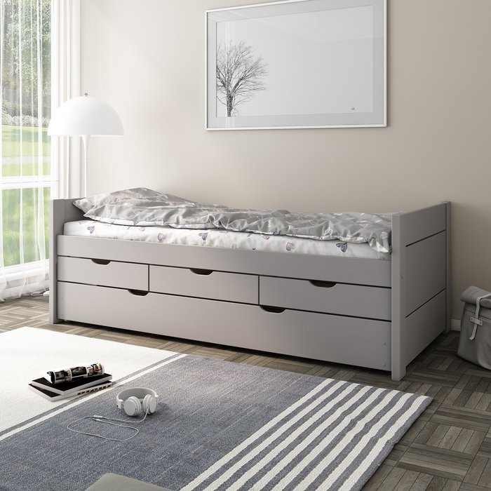 The Range | Noomi Tomas Captain Bed Grey - Grey Noomi Tomas Captain Bed Grey - Grey