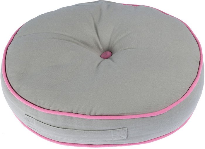The Range | Homescapes Homescapes Grey and Pink Round Floor Cushion - Grey Homescapes Homescapes Grey and Pink Round Floor Cushion - Grey