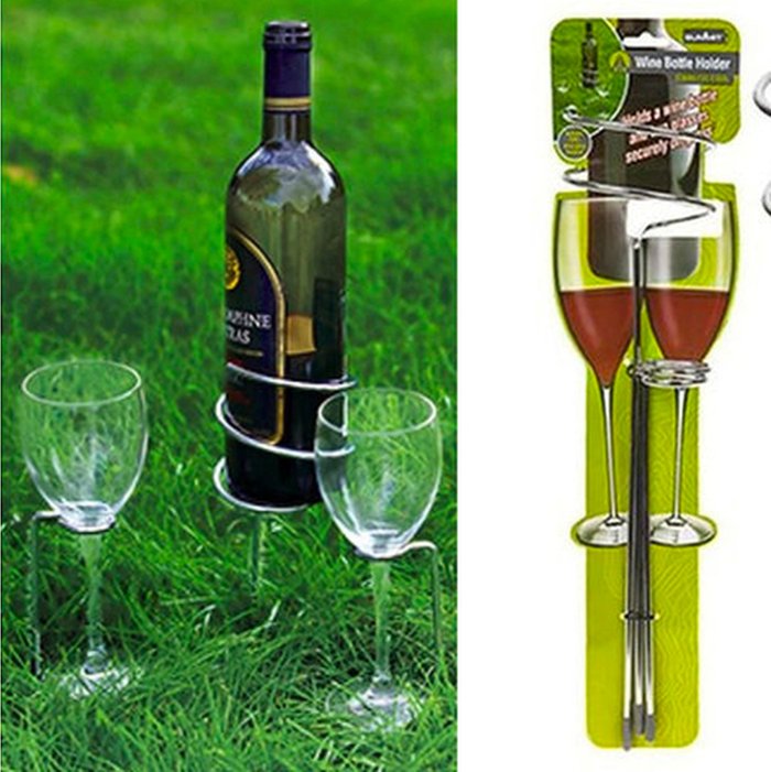 The Range | Summit Summit Wine Bottle & 2 Glass Holders Summit Summit Wine Bottle & 2 Glass Holders