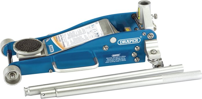 The Range | Draper Draper Aluminium and Steel Trolley Jack (2.5 tonne) Draper Draper Aluminium and Steel Trolley Jack (2.5 tonne)