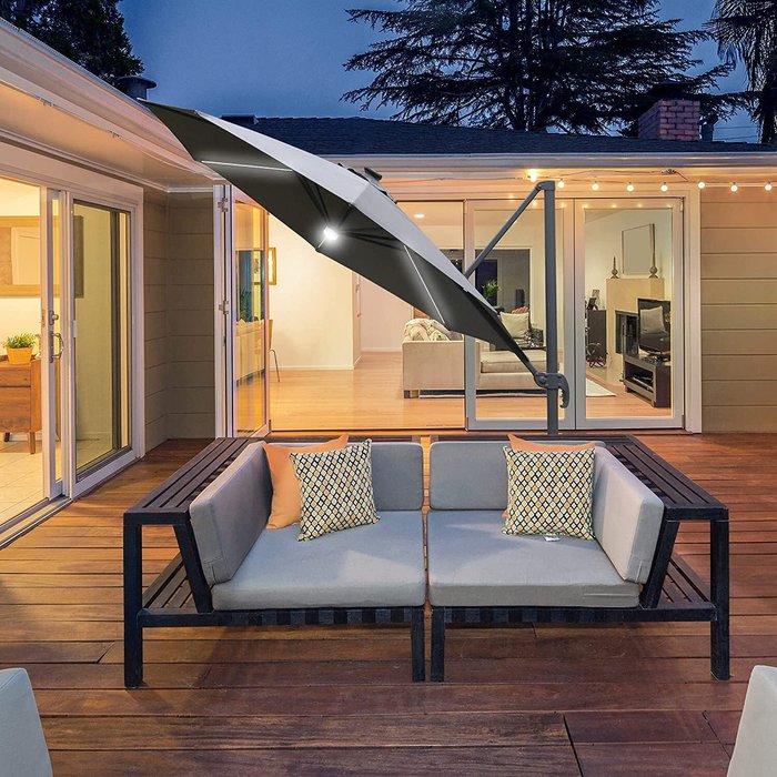 The Range | Outsunny 3(m) Cantilever Roma Parasol - Grey Outsunny 3(m) Cantilever Roma Parasol - Grey