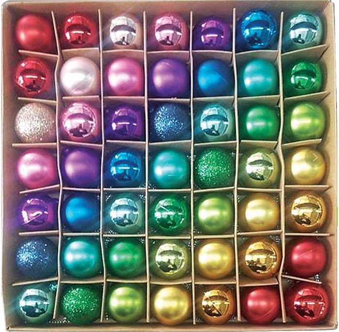 The Range | Around The World Set of 49 Multi-Coloured Baubles Around The World Set of 49 Multi-Coloured Baubles