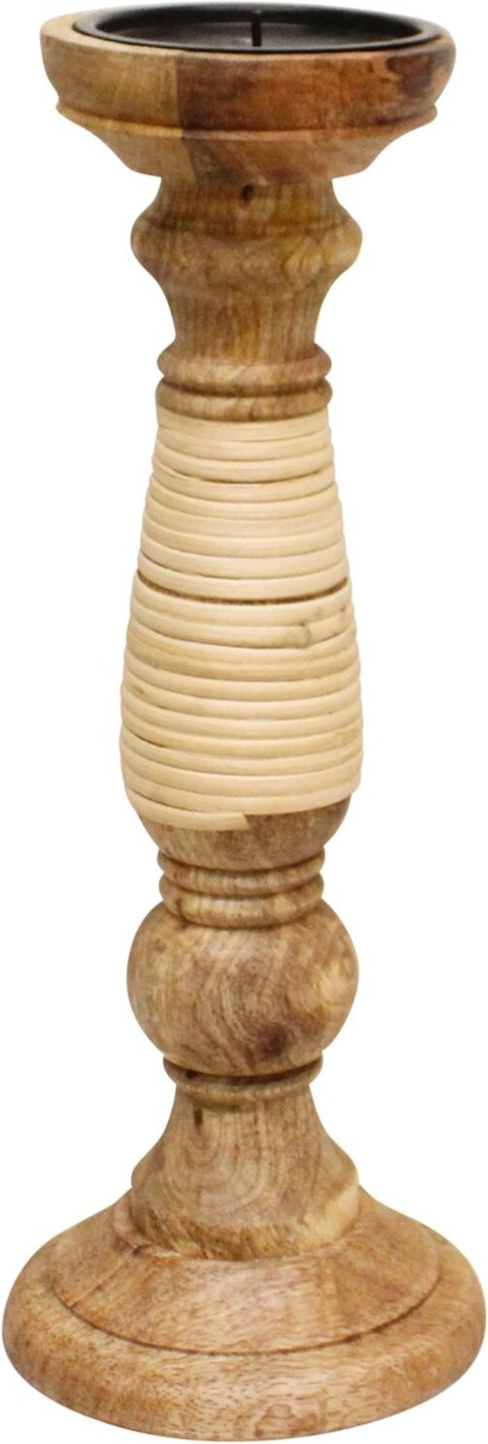 The Range | Inspire Home Dcor Natural Interiors Mango Wood Candlestick, 35cm - Brown Inspire Home Dcor Natural Interiors Mango Wood Candlestick, 35cm - Brown