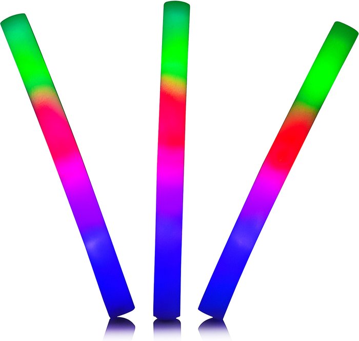 The Range | Ultra Ultra LED Foam Sticks Light Up Foam Wands - Multicoloured / 4 Ultra Ultra LED Foam Sticks Light Up Foam Wands - Multicoloured / 4