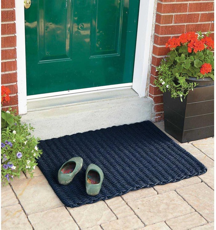 The Range | Esselle Esselle Didsbury 45X75Cm Navy Braided Polypropelyne Mat Esselle Esselle Didsbury 45X75Cm Navy Braided Polypropelyne Mat