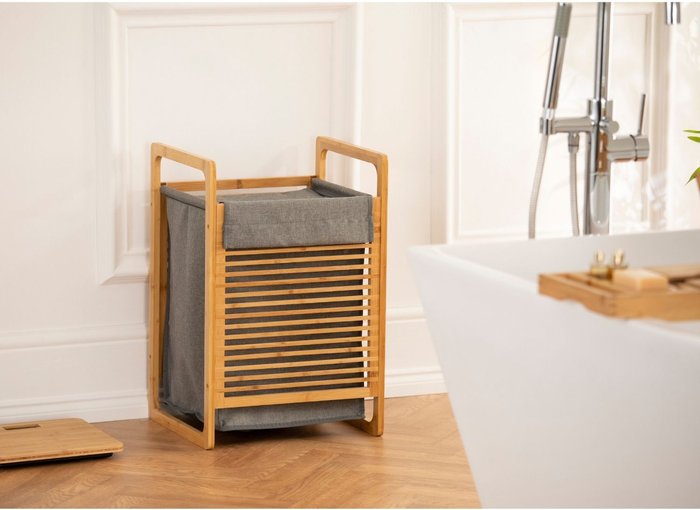 The Range | Homiu Homiu Bamboo And Heavy Cotton Folding Utility Basket Homiu Homiu Bamboo And Heavy Cotton Folding Utility Basket