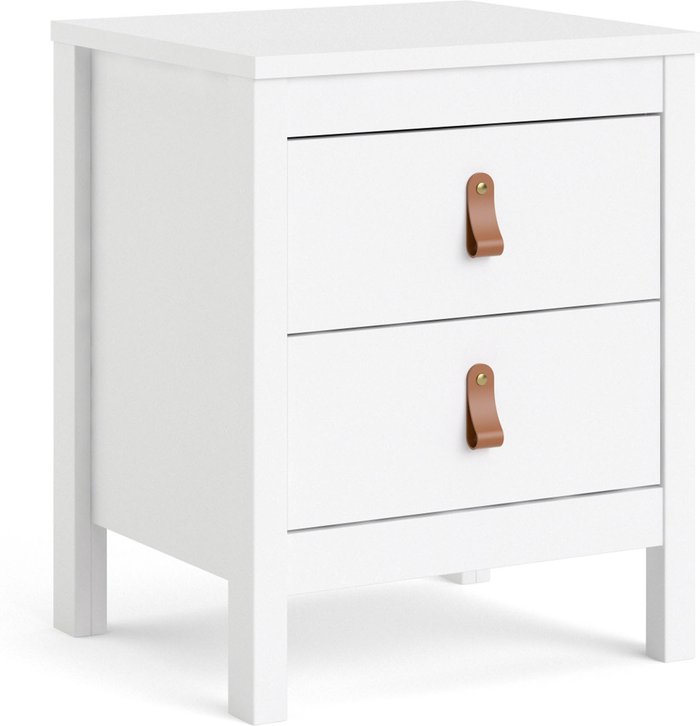 The Range | Furniture To Go Barcelona 2-Drawer Bedside Table - White Furniture To Go Barcelona 2-Drawer Bedside Table - White