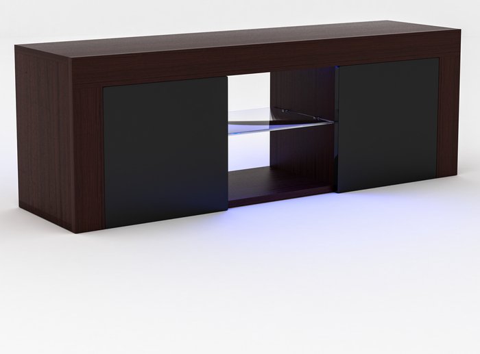 The Range | Lassic Eclipse 2 Door LED TV Unit - Walnut and Black Lassic Eclipse 2 Door LED TV Unit - Walnut and Black