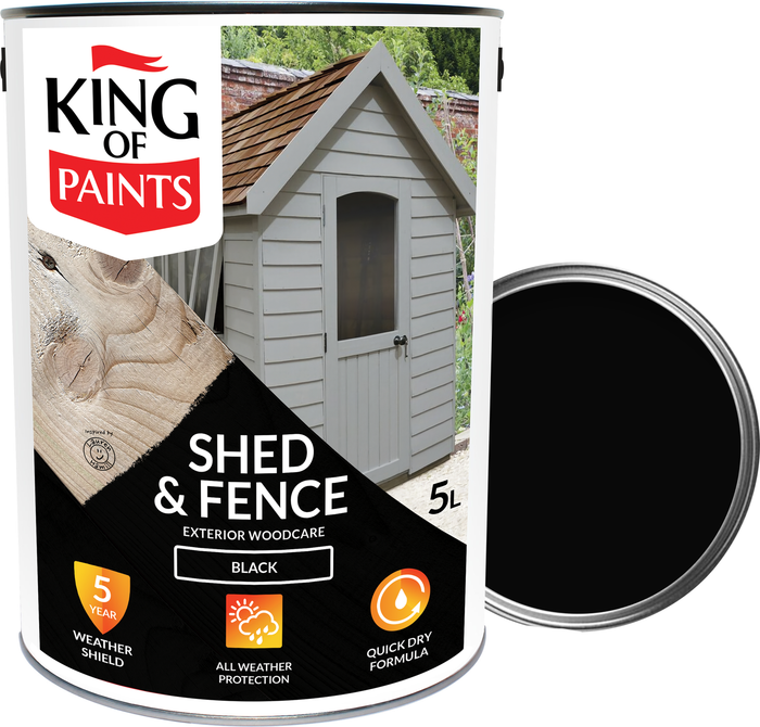 The Range | King of Paints Shed and Fence Paint 5L King of Paints - Black King of Paints Shed and Fence Paint 5L King of Paints - Black