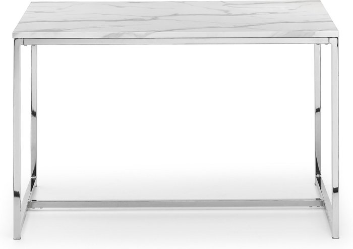 The Range | Julian Bowen Scala Dining Table - Silver - White & Silver Julian Bowen Scala Dining Table - Silver - White & Silver