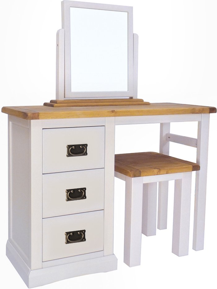 The Range | Cabinet Bits Loreo 3 Drawer Dressing Table Set - Grey / Brass Drop Cabinet Bits Loreo 3 Drawer Dressing Table Set - Grey / Brass Drop