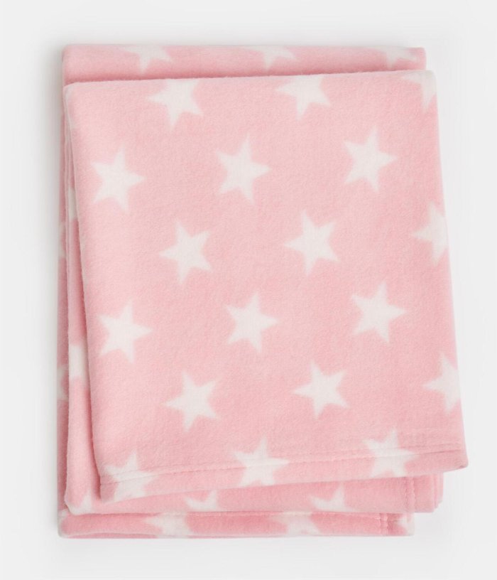 The Range | Dreamscene Stars Blanket Throw Over Bed Warm Soft Sofa Bedspread Quilt - Blush White Stars Dreamscene Stars Blanket Throw Over Bed Warm Soft Sofa Bedspread Quilt - Blush White Stars