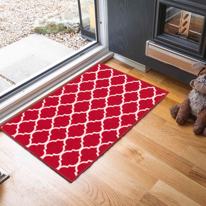 The Range | Serdim Rugs Serdim Rugs Trellis Anti Slip Doormats Red 160X220 Cm Serdim Rugs Serdim Rugs Trellis Anti Slip Doormats Red 160X220 Cm