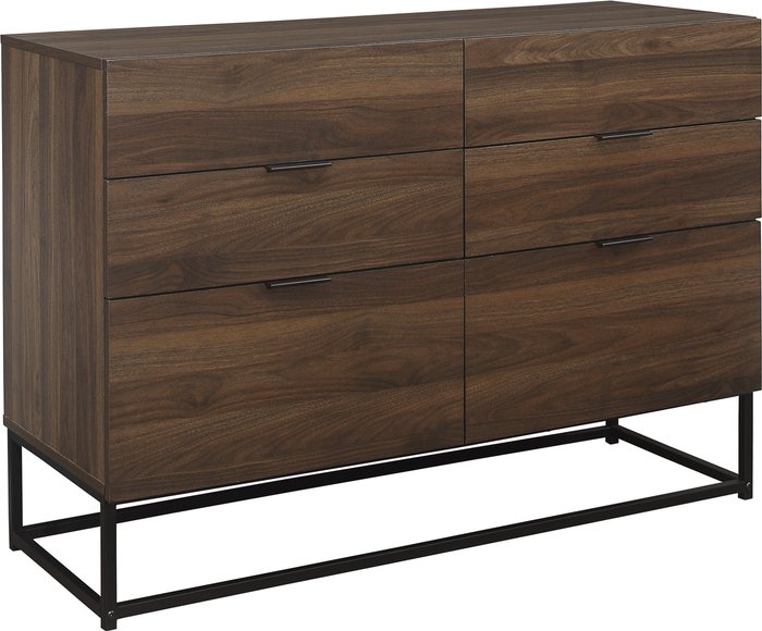 The Range | Birlea Birlea Houston 6 Drawer Chest Walnut Birlea Birlea Houston 6 Drawer Chest Walnut