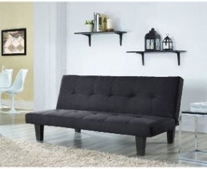 The Range | GRS Anton 3 Seater Sofa Bed Fabric - Black / Faux Suede GRS Anton 3 Seater Sofa Bed Fabric - Black / Faux Suede