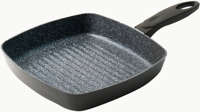 The Range | Durastone Aluminium 24cm Non Stick Square Grill Pan - Grey Durastone Aluminium 24cm Non Stick Square Grill Pan - Grey