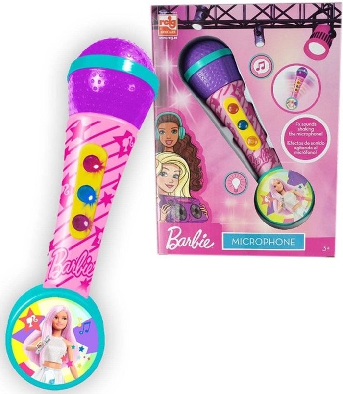 The Range | REIG Barbie Kids Microphone With Built In Music - Pink REIG Barbie Kids Microphone With Built In Music - Pink