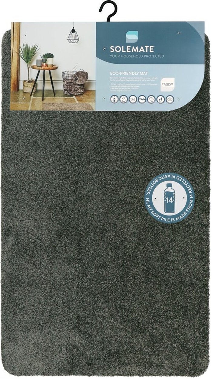 The Range | JVL JVL Solemate Eco-Friendly Mat 60x100cm - Slate JVL JVL Solemate Eco-Friendly Mat 60x100cm - Slate