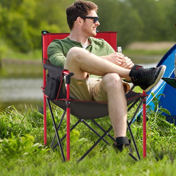 The Range | Outsunny Outdoor Folding Camping Chair - Red Outsunny Outdoor Folding Camping Chair - Red