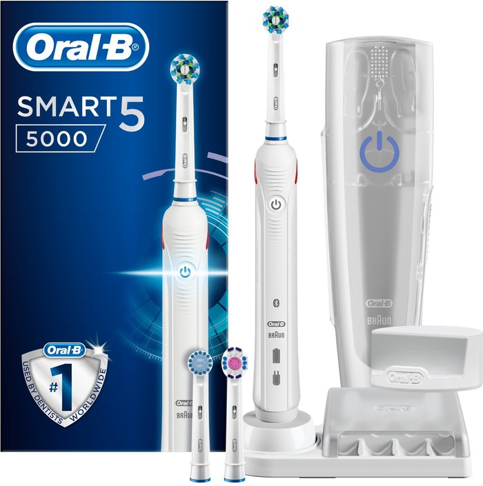 The Range | Oral B Oral B Oral-b Pro 5000 Smart 5 Electric Toothbrush - White Oral B Oral B Oral-b Pro 5000 Smart 5 Electric Toothbrush - White