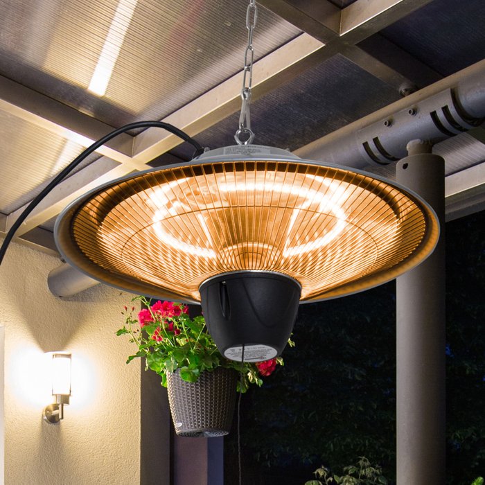 The Range | Outsunny Outsunny 1500w Hanging Patio Heater - Silver Outsunny Outsunny 1500w Hanging Patio Heater - Silver