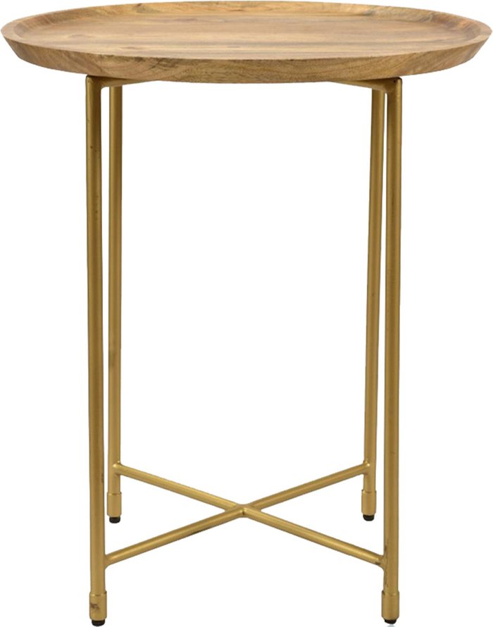 The Range | Vanity Living McKelly Round Wood Simple Side Table - Brown Gold Vanity Living McKelly Round Wood Simple Side Table - Brown Gold