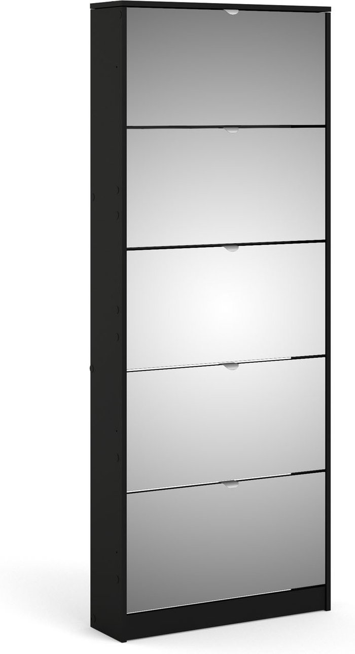 The Range | Shoes Shoes Hallway Storage Cabinet 5 Mirror Tilting Doors In Black Shoes Shoes Hallway Storage Cabinet 5 Mirror Tilting Doors In Black