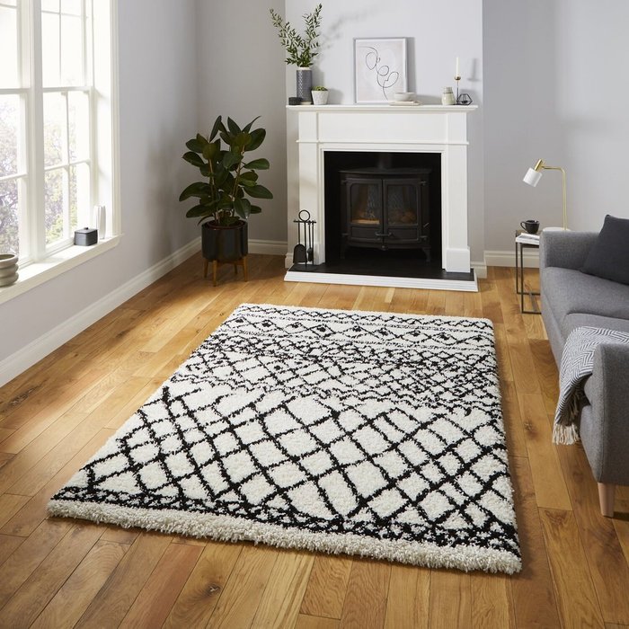 The Range | Scandi Berber - White/Black / 120x170 Scandi Berber - White/Black / 120x170