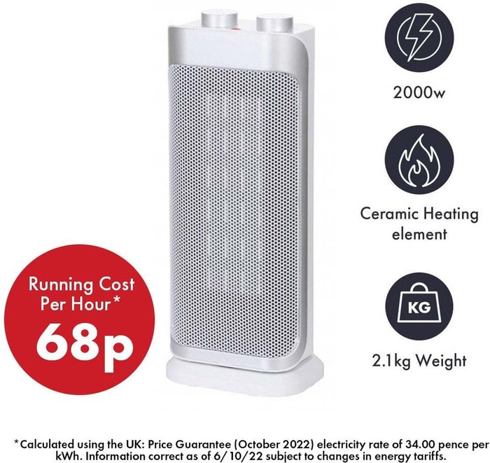 The Range | Jack Stonehouse Jack Stonehouse Ptc Ceramic Heater - Small Jack Stonehouse Jack Stonehouse Ptc Ceramic Heater - Small