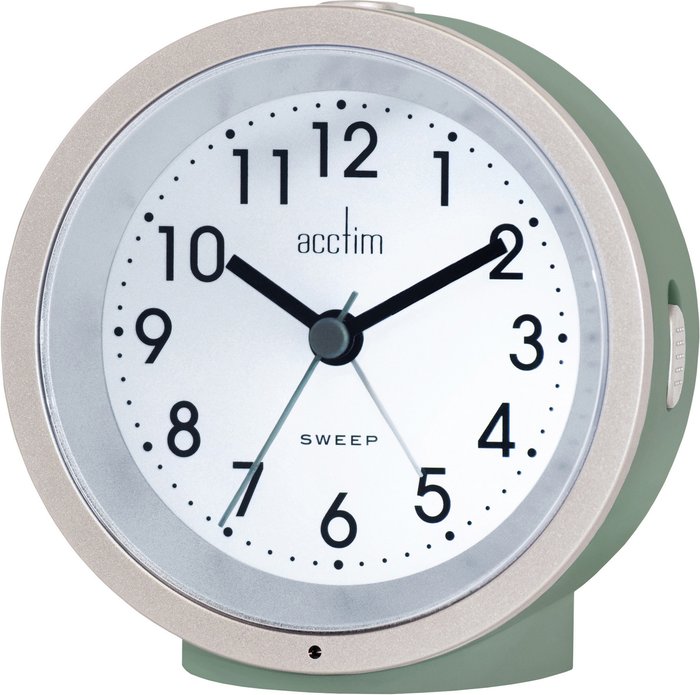 The Range | Acctim Caleb Non-Ticking Alarm Clock Moss - Green Acctim Caleb Non-Ticking Alarm Clock Moss - Green
