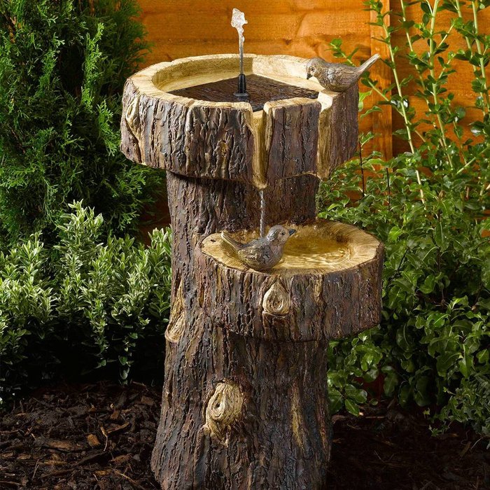 The Range | Smart Garden Solar Tree Trunk Birdbath Water Feature - Brown Smart Garden Solar Tree Trunk Birdbath Water Feature - Brown