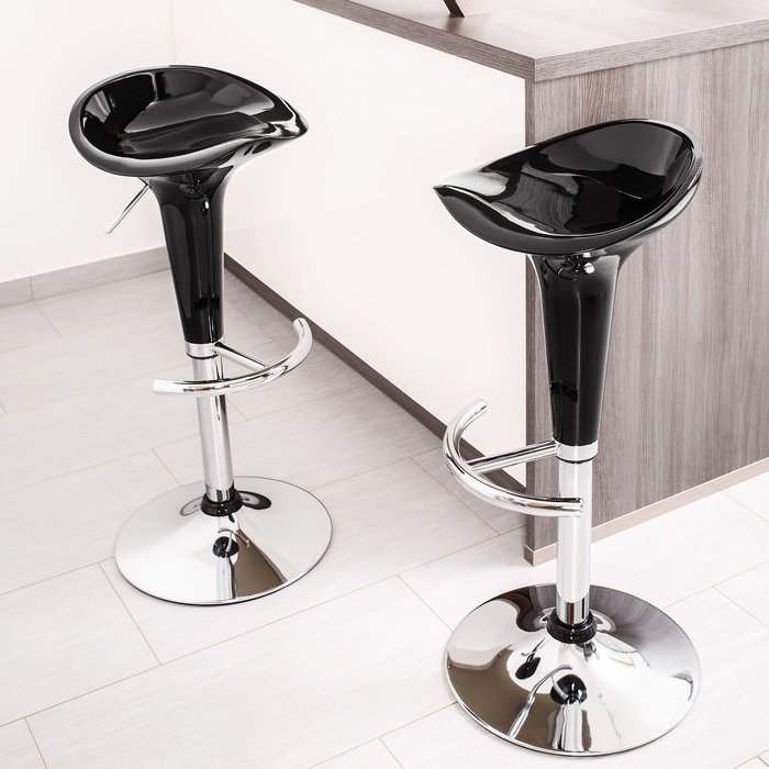 The Range | TECTAKE TecTake 2 Peter Bar Stools - Black Pvc TECTAKE TecTake 2 Peter Bar Stools - Black Pvc