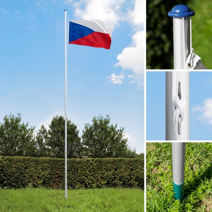 The Range | TECTAKE Flagpole Aluminium - Czech Republic TECTAKE Flagpole Aluminium - Czech Republic
