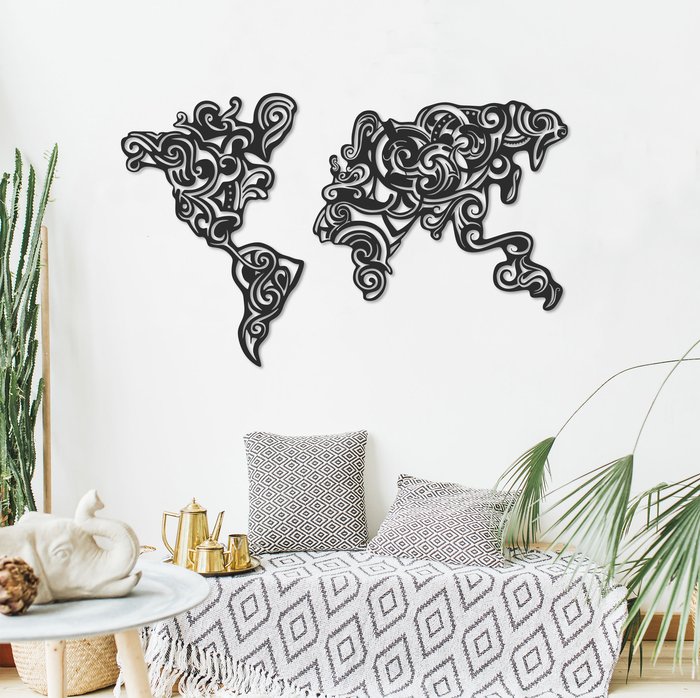The Range | Decortie Tribal Wall Art Metal Decorative Object - Black - Black Decortie Tribal Wall Art Metal Decorative Object - Black - Black