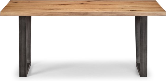 The Range | Julian Bowen Brooklyn Table - Oak / Gunmetal Julian Bowen Brooklyn Table - Oak / Gunmetal