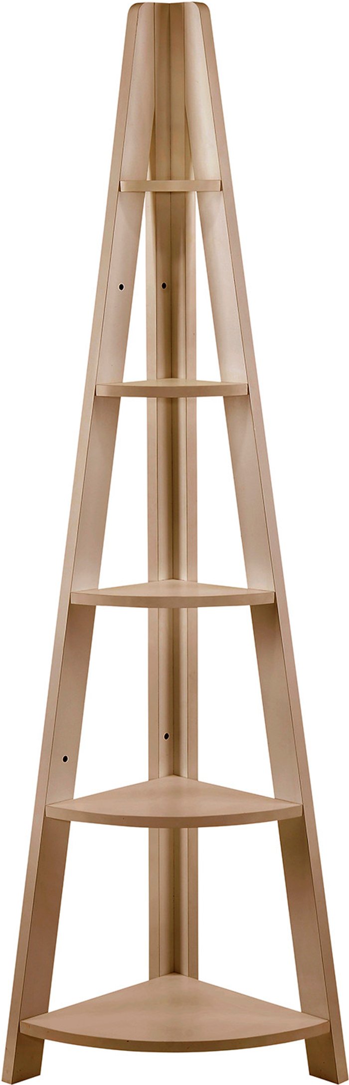 The Range | Riva Scandinavian Corner Ladder Bookcase 5 Tier Light Oak Effect Riva Scandinavian Corner Ladder Bookcase 5 Tier Light Oak Effect