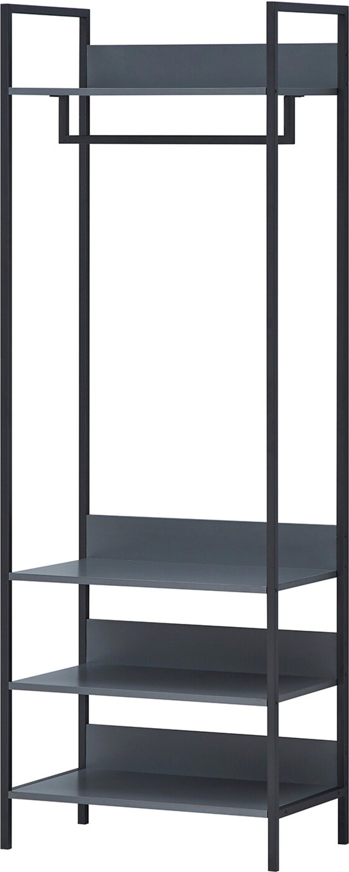 The Range | Timber Art Design UK Zahra Open Wardrobe with Four Shelves - Dark Grey / 63.8cm Timber Art Design UK Zahra Open Wardrobe with Four Shelves - Dark Grey / 63.8cm
