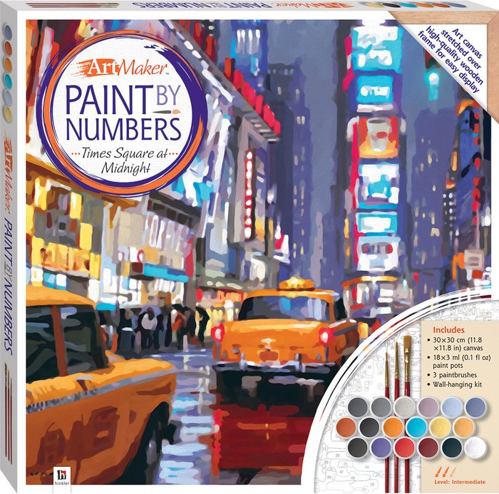 The Range | Hinkler Paint by Numbers Canvas - 31.1cm / Times Square Hinkler Paint by Numbers Canvas - 31.1cm / Times Square