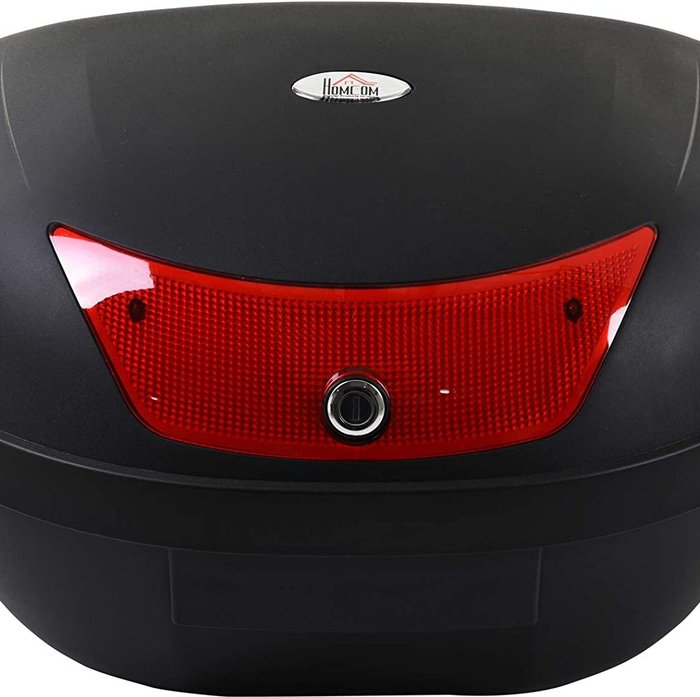 The Range | HOMCOM 48L Motorcycle Trunk - Black HOMCOM 48L Motorcycle Trunk - Black