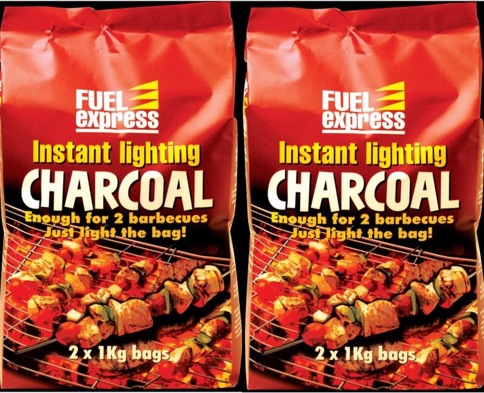 The Range | Fuel Express Instant Charcoal 2 x 1kg - Black / 2 Fuel Express Instant Charcoal 2 x 1kg - Black / 2