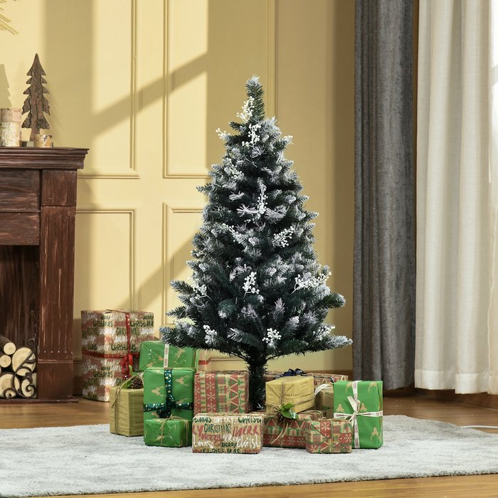 The Range | Bon Noel Bon Noel 4Ft Artificial Snow Dipped Christmas Tree Xmas Pencil Tree Dark Green Bon Noel Bon Noel 4Ft Artificial Snow Dipped Christmas Tree Xmas Pencil Tree Dark Green