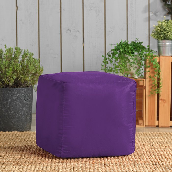 The Range | Bean Bag Bazaar Cube Indoor and Outdoor Bean Bag Footstool - Purple Bean Bag Bazaar Cube Indoor and Outdoor Bean Bag Footstool - Purple
