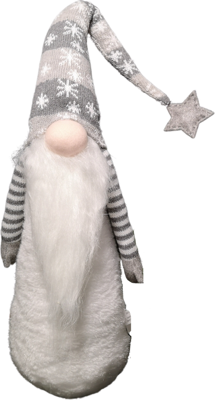 The Range | Samuel Alexander Christmas Long Body Standing Gonk with Snowflake Hat - Grey Samuel Alexander Christmas Long Body Standing Gonk with Snowflake Hat - Grey