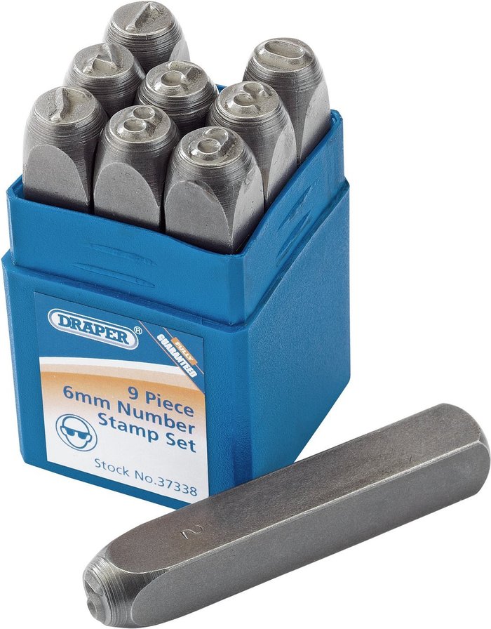 The Range | Draper Draper Number Punch Set 6mm Draper Draper Number Punch Set 6mm